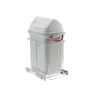 Lixeira Para Cozinha Deslizante Simples 19L Cromada 2700 - Schmitt