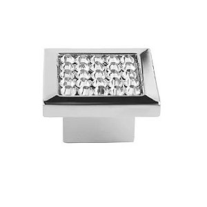 Puxador para Móvel Ponto Firenze 35/25 Swarovski Cromado - Gruppa