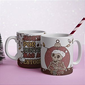 Caneca Natal Sarcastico Morto por Dentro 350ml