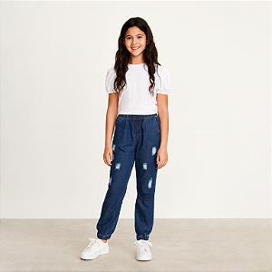 Calça Jeans Juvenil Jogger