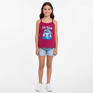 Regata Menina Linda Alça Estampada Juvenil