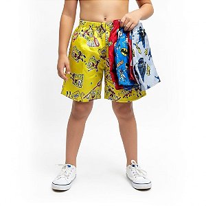 Bermuda Tactel Personagem Infantil