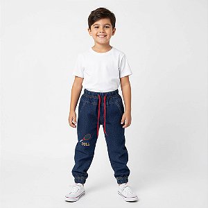 Calça Jogger Jeans Bordada – Ref. 06