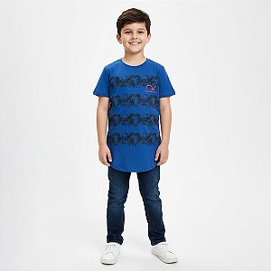 Camisa Long Line Floral Infantil