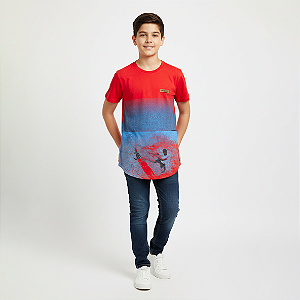 Camisa Long Line Degradê Juvenil