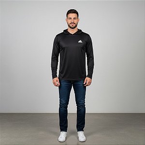 Camisa Manga Longa Adidas c/ Capuz  Adulto