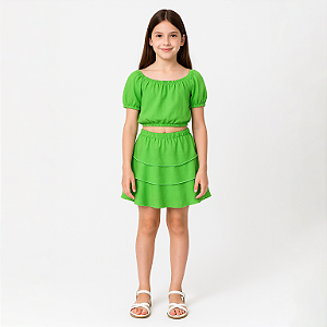 Conjunto Duna Juvenil com Saia