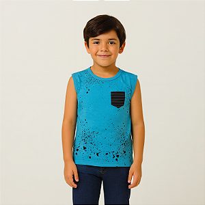 Regata com Bolso Estampado Infantil