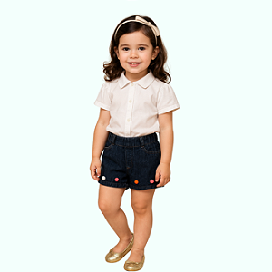 Short Jeans Tradicional Infantil - Ref. 13