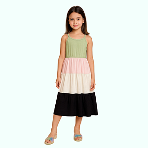 Vestido Tricolor Infantil