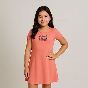 Vestido Canelado Manga Juvenil