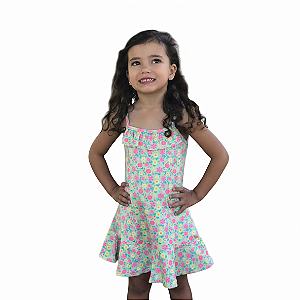 Vestido Estampado Alça Infantil