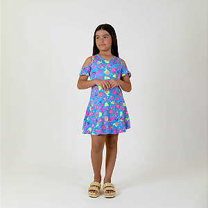 Vestido Estampado Ciganinha Juvenil