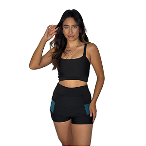 Conjunto Short Saia Academia
