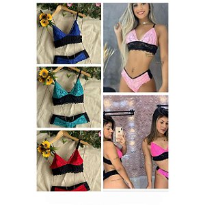 Conjunto Lingerie Duas Cores