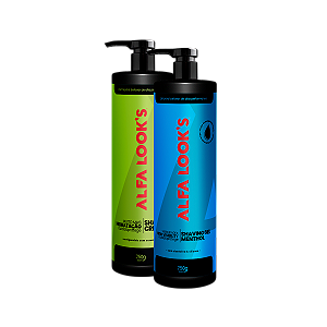 KIT BARBEAR ALFA LOOK’S – SHAVING CREME E SHAVING GEL 750G