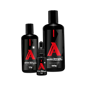 KIT COMPLETO PARA BARBA – SHAMPOO, BALM E ÓLEO ALFA LOOK’S