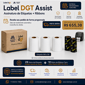Etiqueta Couche 100mm x 50mm + Ribbon Cera Armor Inkanto AWR-1 110mm x 74 metros  Label DGT Assist