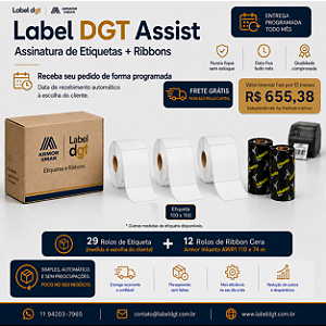 Etiqueta Couche 100mm x 100mm + Ribbon Cera Armor Inkanto AWR-1 110mm x 74 metros  Label DGT Assist