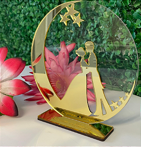 Topo de Bolo Casal Personalizado - 15cm em acrilico