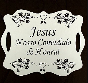 Placa Casamento Entrada de Igreja - Noiva Vazada