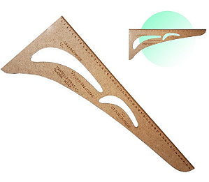 Esquadro 0509 - Modelagem Cavas Confecção 50cm MDF