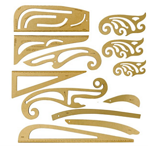 JOGO DE RÉGUAS CORTE E COSTURA FRANCESA KING