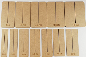 Gabaritos Laço Perfeito Em Mdf 9 Medidas 4 ao 14cm