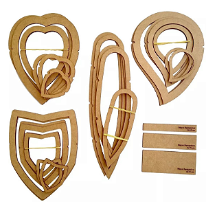 KIT 31 MOLDES PARA MACRAMÊ + CAIXA ORGANIZADORA