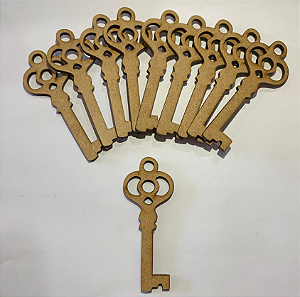 Aplique Chave Decorativa - Kit com 50 Unidades de 8cm