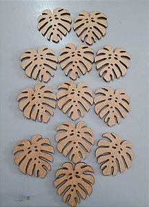 Aplique Decorativo Folha de Costela de Adão - Pacote com 50 Unidades