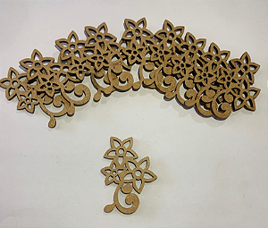 Aplique Flor - Kit com 50 Unidades de 5cm