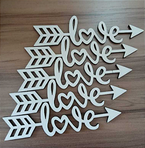 Aplique love c/flecha - 50unid