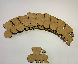 Aplique de Trem - Kit com 50 Unidades 4x5cm