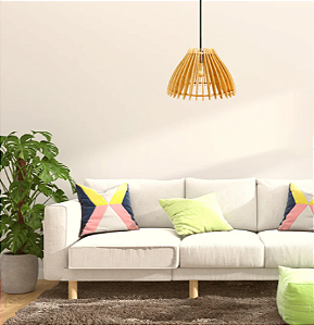 Luminária Teto Royal Pendente em MDF