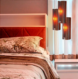 Lustre Luminária Decorativa em Madeira MDF