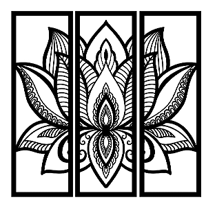 Quadro Decorativo Mandala flor de Lotus