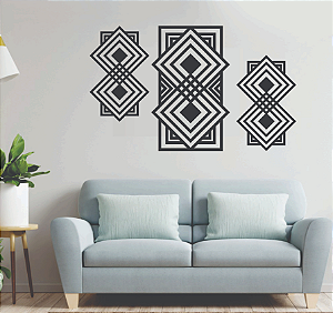 Quadro Decorativo Geométrico 70x115cm