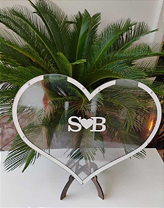 Quadro de Assinaturas Luxo - Coração Personalizado