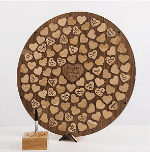 Quadro de Assinaturas WOOD CIRCLE Personalizado