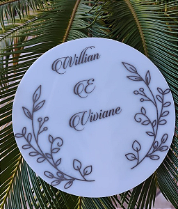 Porta Aliança Acrílico True Lux Personalizado