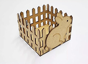 Kit 10 Cesta Bombom Páscoa MDF Lembrancinha