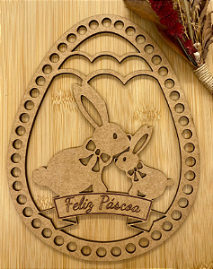Base Crochê MDF Páscoa Decoração