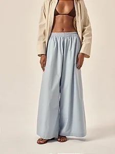 calça pantalona darla paper azul ártico PANÔ