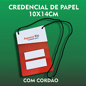 Crachá/credencial Personalizado Tamanho 10x14cm - Com cordão