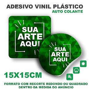 Etiquetas Adesivas 15x15 CM Personalizadas - Com sua arte