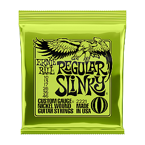 Encordoamento Para Guitarra Ernie Ball Regular Slinky .010