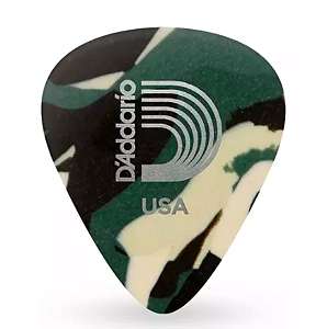 Palheta Para Guitarra D'addario Celulóide Camuflada 1.25mm