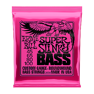 Encordoamento P/ Baixo 4 Cordas Ernie Ball Super Slinky .045