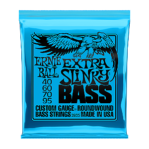 Encordoamento para Baixo 4 Cordas Ernie Ball Extra Slinky .040